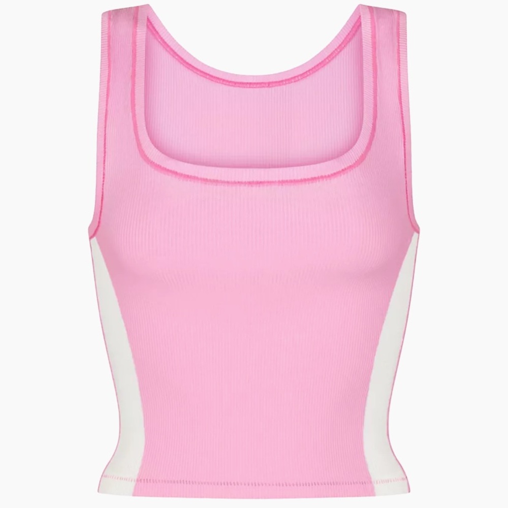 SKIMS NWT Set COTTON RIB | BUBBLE GUM MULTI